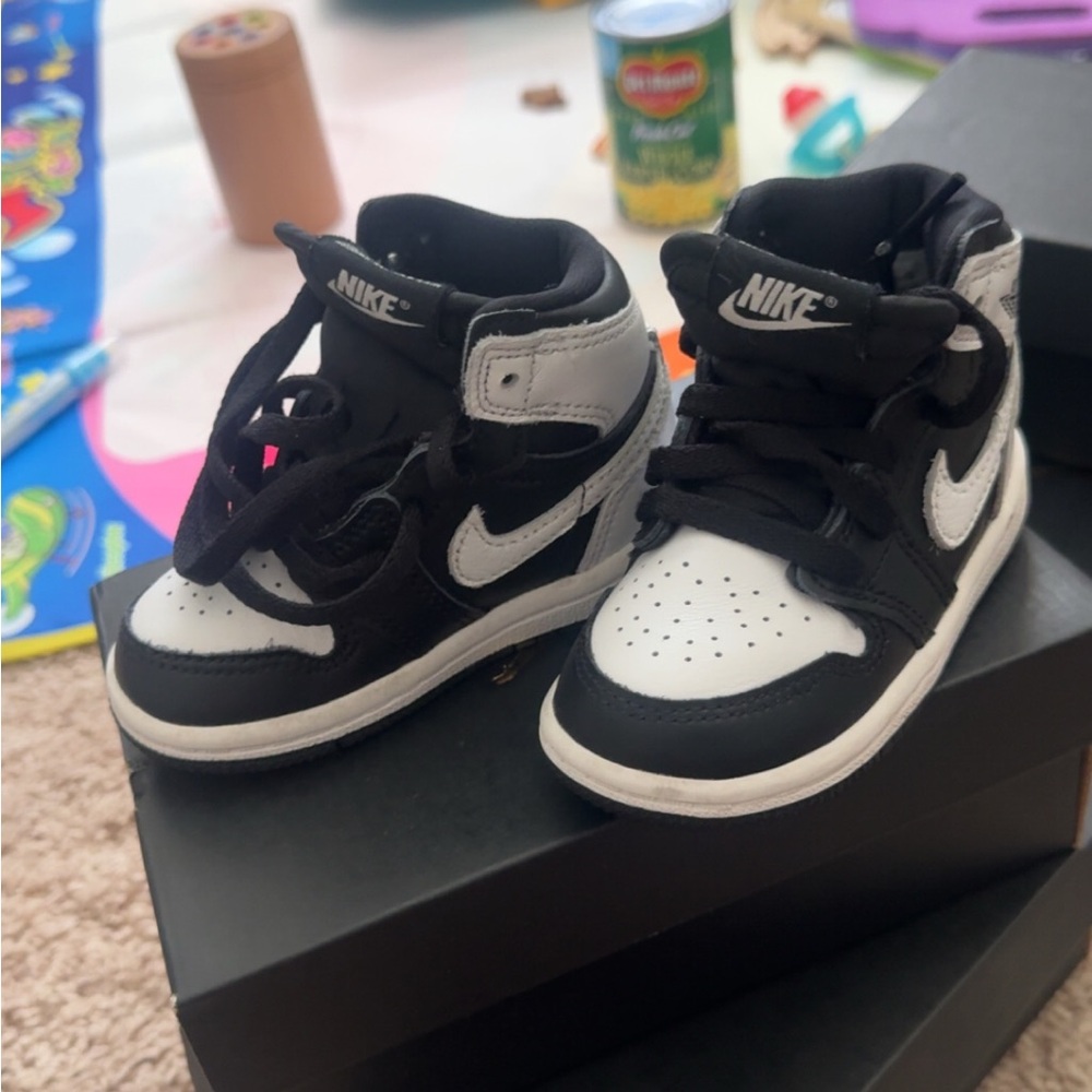Nike Kids Black and White High-Top Sneakers